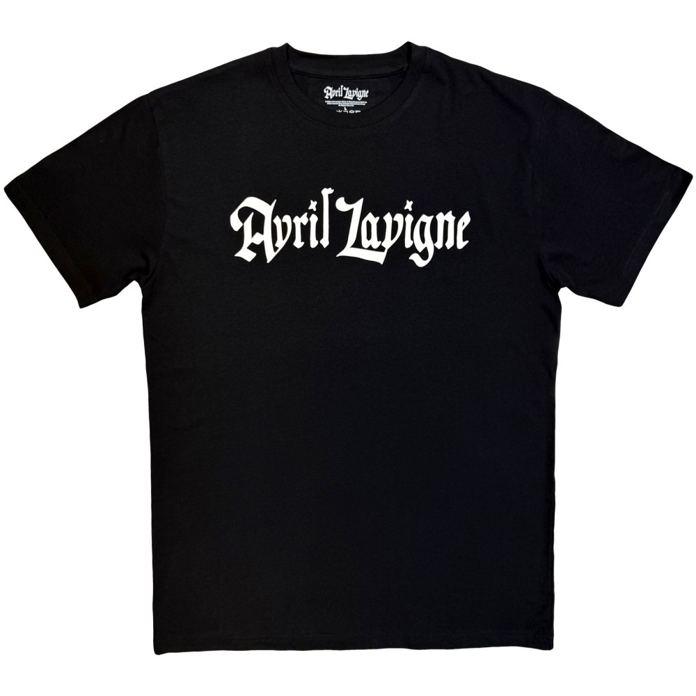 Avril Lavigne - Logo Mono Mens Tshirt - Black/White